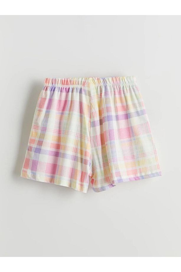 Desenli Kız Çocuk Şortlu Pijama Takımı (S5) - 7
