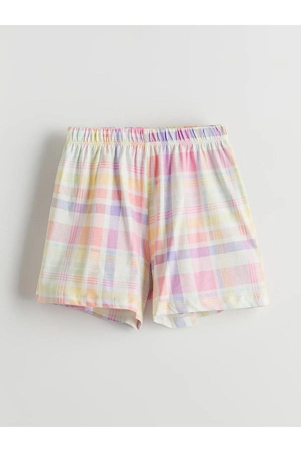 Desenli Kız Çocuk Şortlu Pijama Takımı (S5) - 5