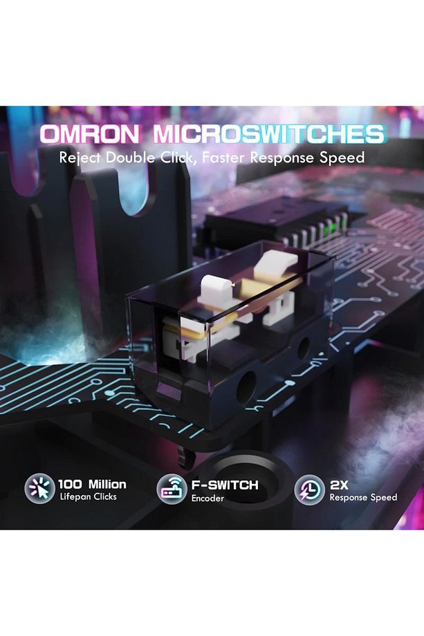 ATTACK SHARK X1 Üç Modlu Oyuncu Faresi Dokunmatik Yüzey RGB Şarj İstasyonu PAW3395PRO Sensör - 4