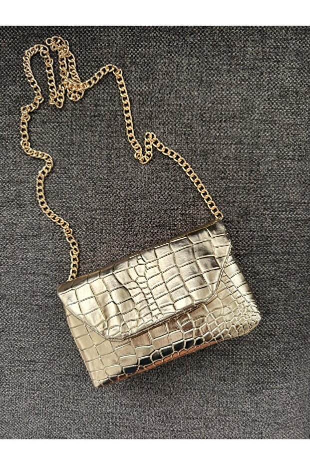 Women's Chain Strap Mini Shoulder Bag – Stylish Design with Crocodile & Leopard Pattern