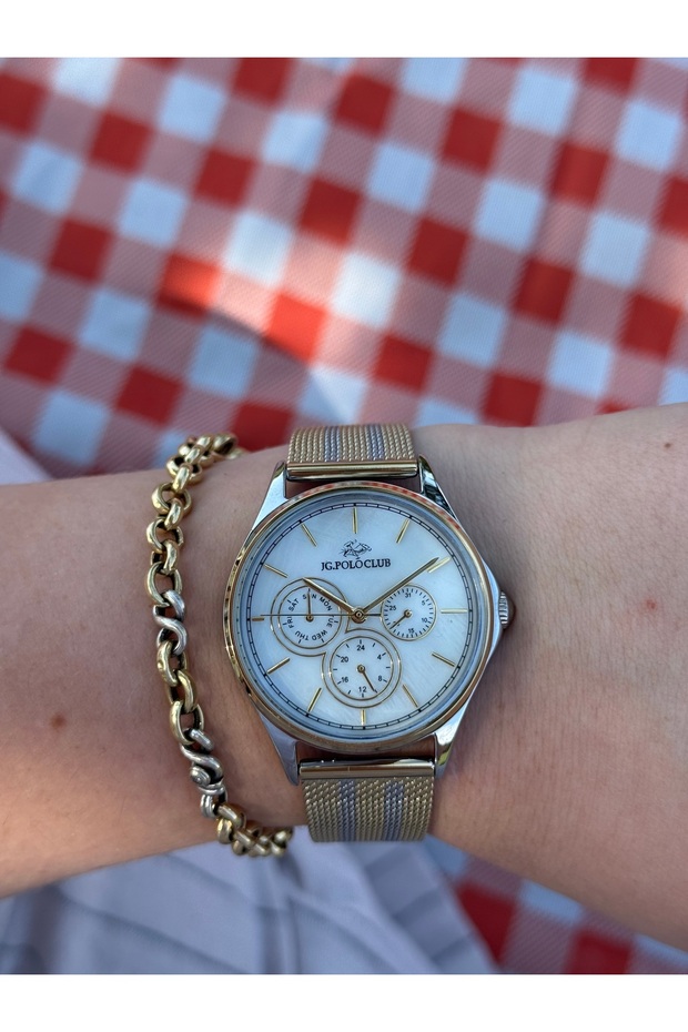 Jg.Polo Club Gold and Silver Function Wicked Cord Steel Color Do Not Change Women's Watch