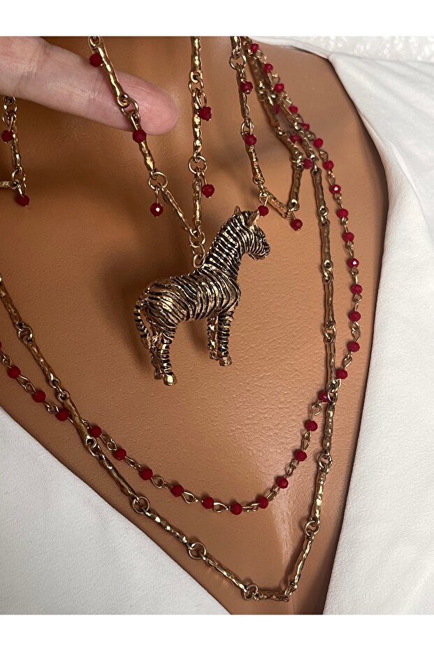 Zr model zebra üçlü sezon kolye - 4