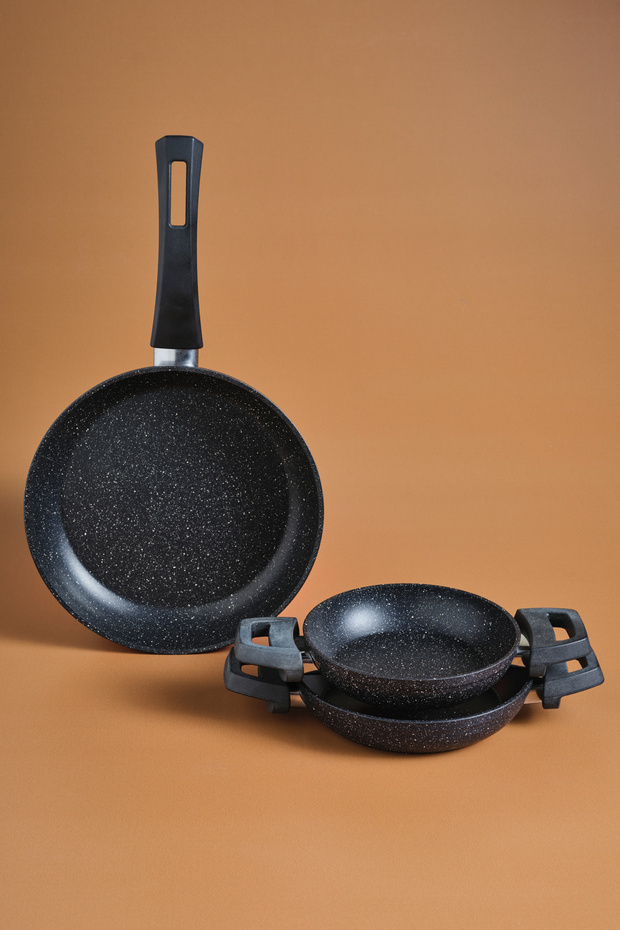 Bio Granit Dide 3'lü Tava Sahan Seti - 1