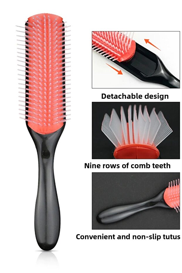 Styling Brush 9 Row Styling Brush Curly Girl Curly Method Brush - 5