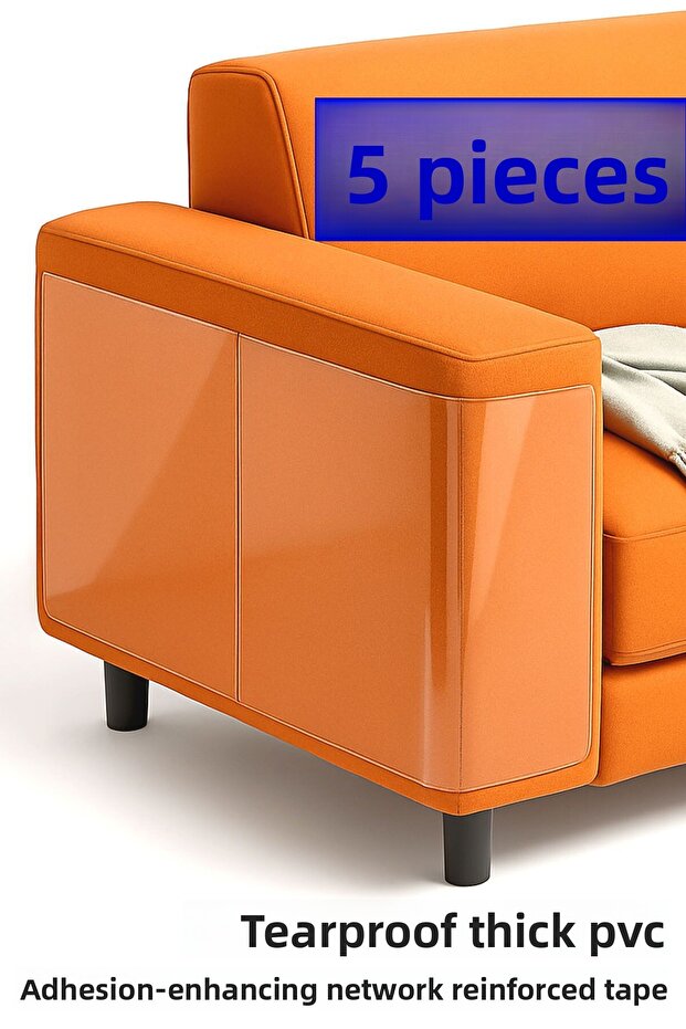 5 Pieces Cat Sofa Scratching Protector 20X50 cm Transparent Adhesive Furniture Anti-Scratching Tape
