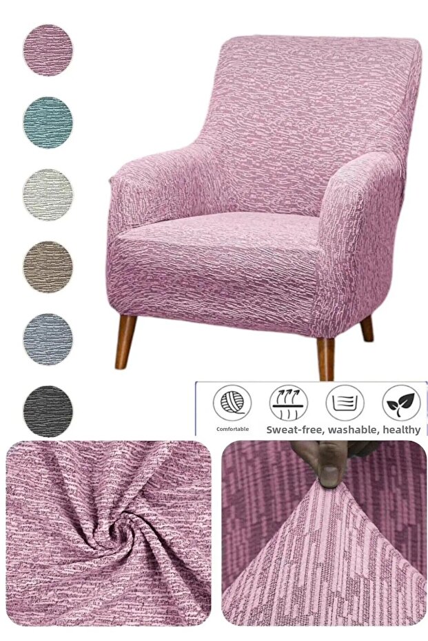 غطاء أريكة جاكار قابل للتمدد بنمط واحد - 1