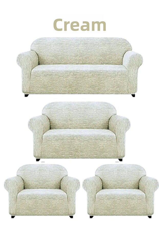 Set husă scaun jacquard elastic lavabil - 3 3 1 1 - 2