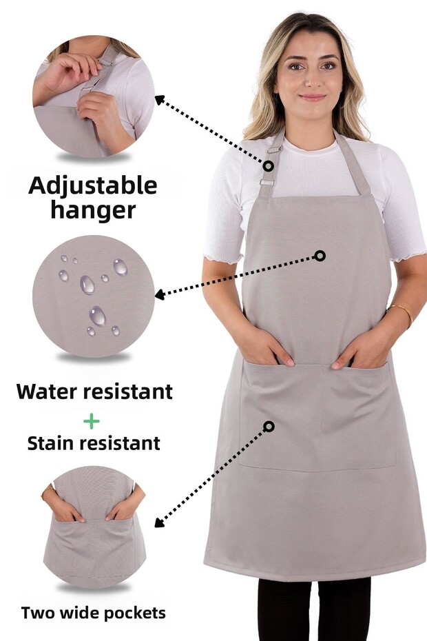 2 Simple Adjustable Strap Kitchen Aprons - 2