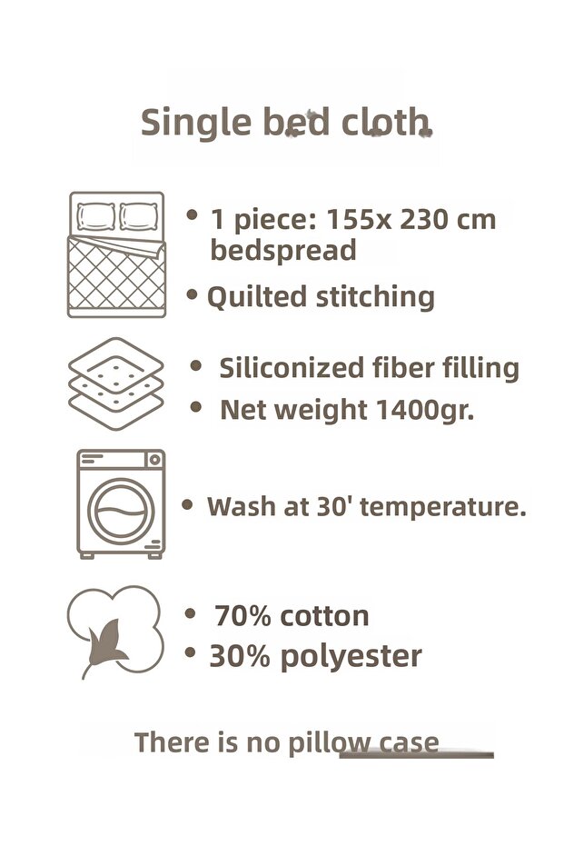 Single Quilted Patterned Multi-Purpose Bedspread and Sofa/Sofa Cover 155 X 230 cm - 2