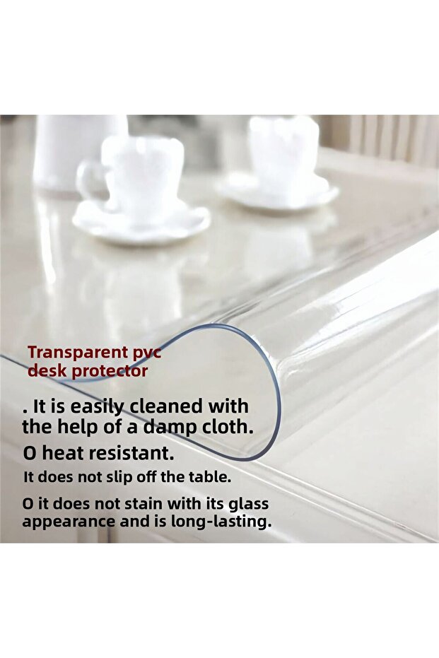 1.2 mm Thick 70 cm Most Transparent Thick Pvs Table Protector Mica Tablecloth - 5