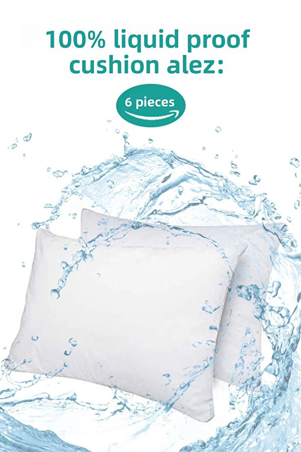 Water Liquid Proof Pillow Mattresses Cotton Zippered Anti-Sweat Pillow Protective Cover