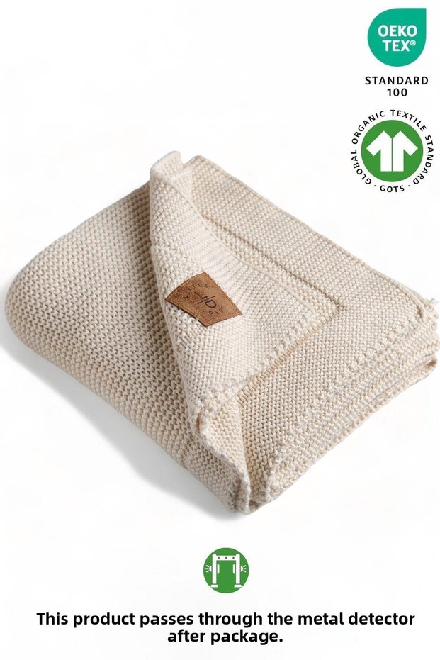 Alina Organic Cotton Knitwear Knitted Baby Blanket