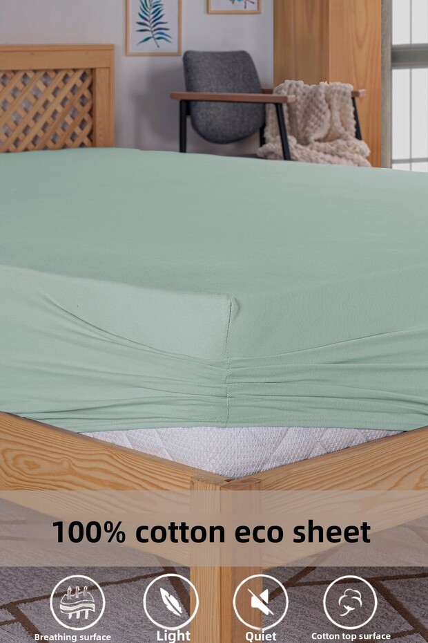 Single Combed Cotton Sheet - 100×200, 100% Cotton, 145 G/M2