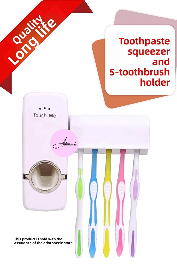 Automatic Toothpaste Squeezer, Toothbrush Holder - 1