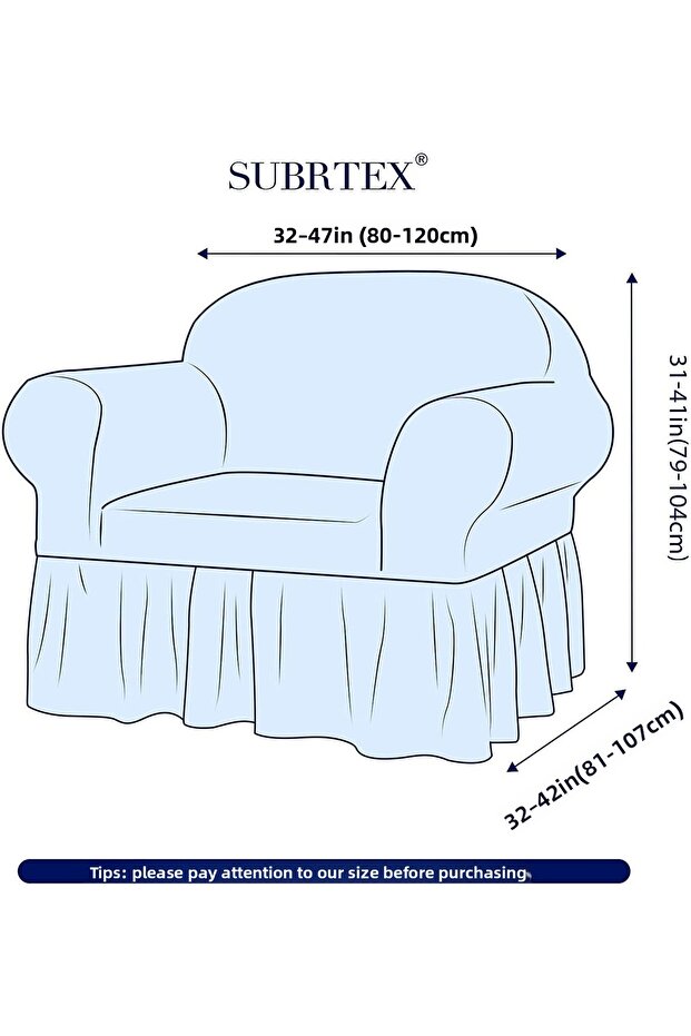 Single Lycra Sofa - Sofa and Elastic Sofa Bed Cover - 3
