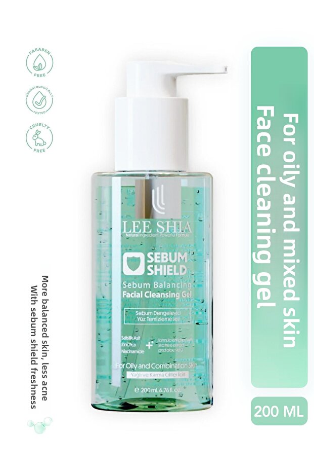 Sebum Shield - Facial Cleansing Gel - for Oily and Combination Skin 200 ml