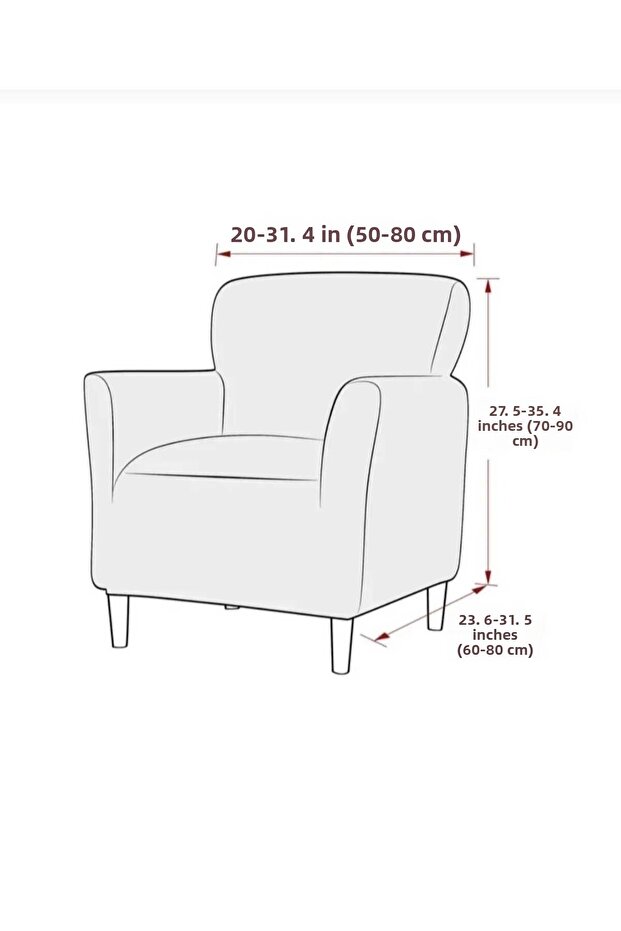 Flexible Lycra Stretch - Square Patterned Single Denim Cover Sofa Cover - 7