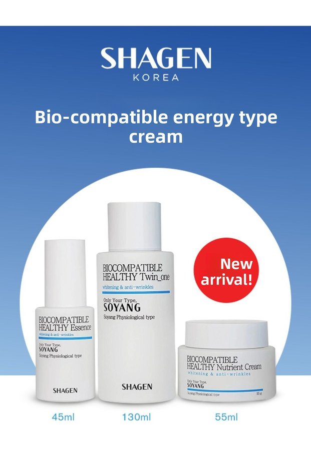 New Soyang (BLUE) Energy Type Set of 3 - Quadruple Effect - Original Korean Cream Set - Ewg Certified