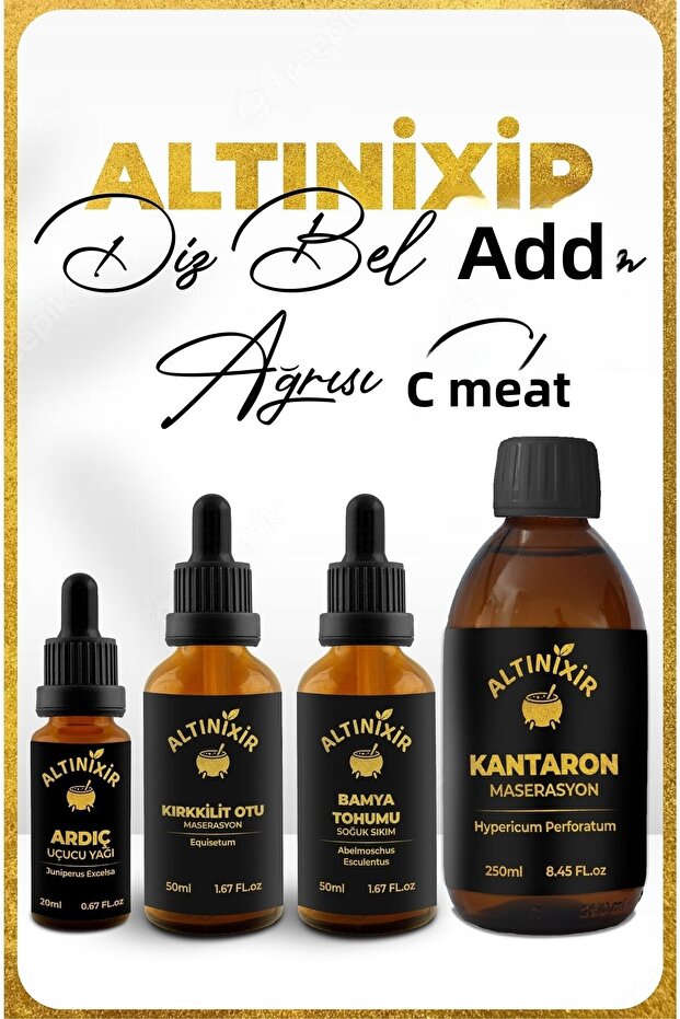 Knee, Waist, Joint Pain Set (Pomegranate, Balm, St. John's Wort, Crossbone)