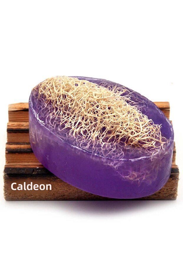 Handmade Natural Lavender Oil Soap with Pumpkin Fiber 120 G