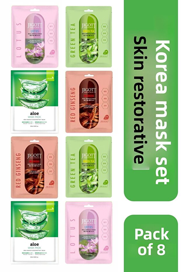 Skin Repairing Korean Mask Set 8-Piece Deal Pack