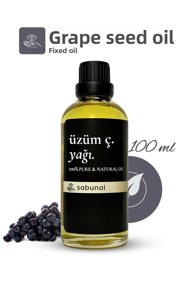 Grape Seed Oil 100 ml Natural Care Oil for Skin and Nails