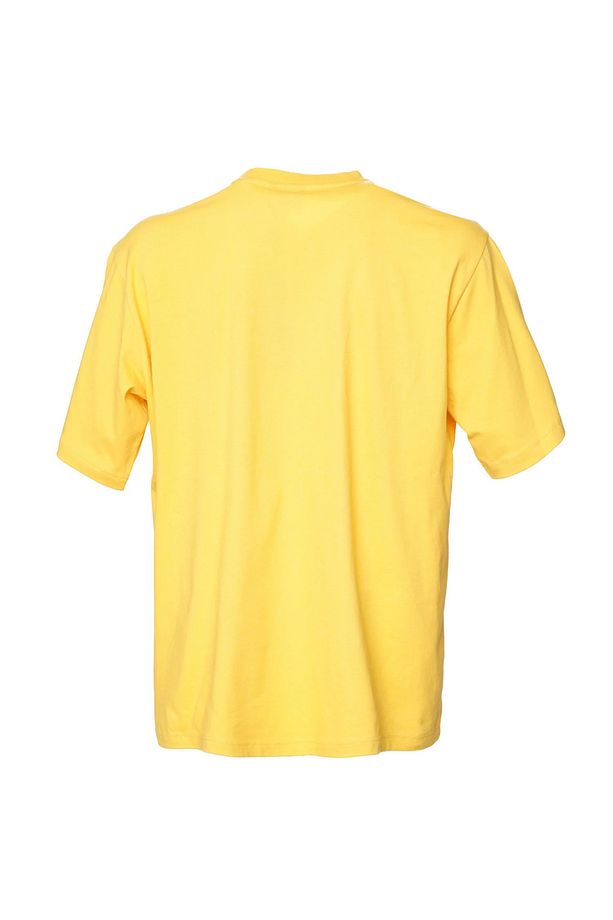 Javon Oversize Erkek Sarı Yuvarlak Yaka Tişört - 5