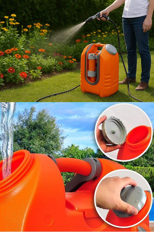 Tekerlekli Kamp Ve Piknik Malzemesi Ve Kamp Ekipmanı - Şarjlı Oto Yıkama Makinesi - 4