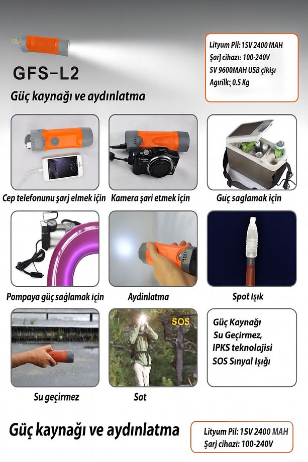 Tekerlekli Kamp Ve Piknik Malzemesi Ve Kamp Ekipmanı - Şarjlı Oto Yıkama Makinesi - 7