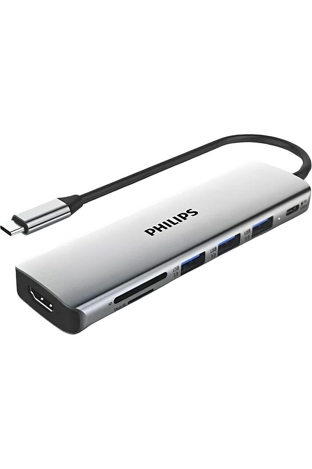 7in1 USB-C Hub,100W Type-C PD Hızlı Şarj,HDMI 4K@30Hz,SD/MicroSD 480Mbps,3xUSB-a3.0 5Gbps,SWR1707/70 - 1