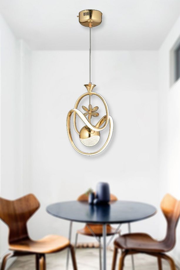 Modern Led Avize Gold Ledli Avize - 1