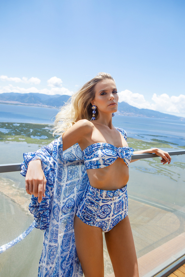 Madison Bleu Blanc Bikini Set - 5