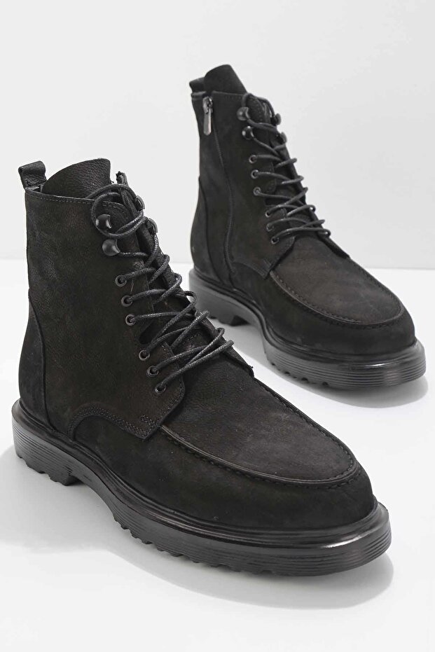 Siyah Nubuk Leather Erkek Bot & Bootie E02863315901 - 1