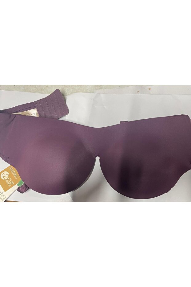 Women's Underwire Double Padded Laser Bra 1141 Plum