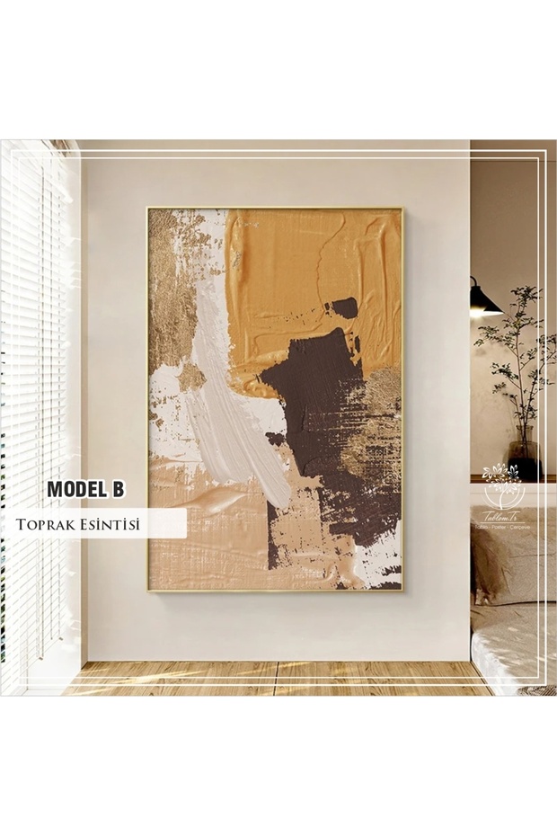 Digital Printed Metal Framed Glass Single Decorative Table - Earth Breeze Model B
