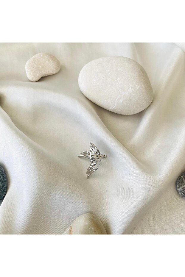 Bird Earcuff Earrings Silver - 1