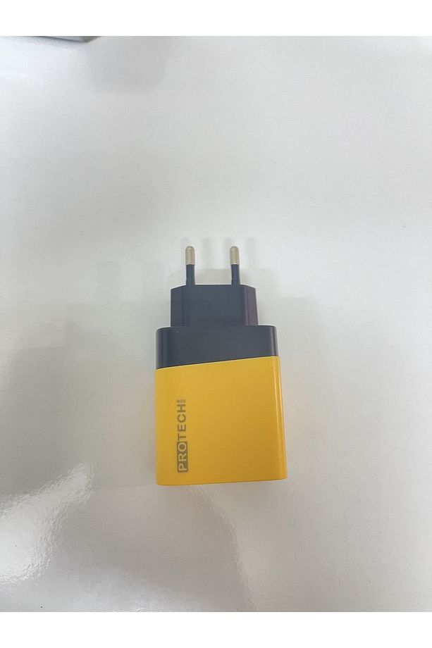 Ultra Hızlı Şarj Adaptörü Qc 3.0 Sarı Renk Samsung Iphone Redmi Xaiomi Uyumlu - 1