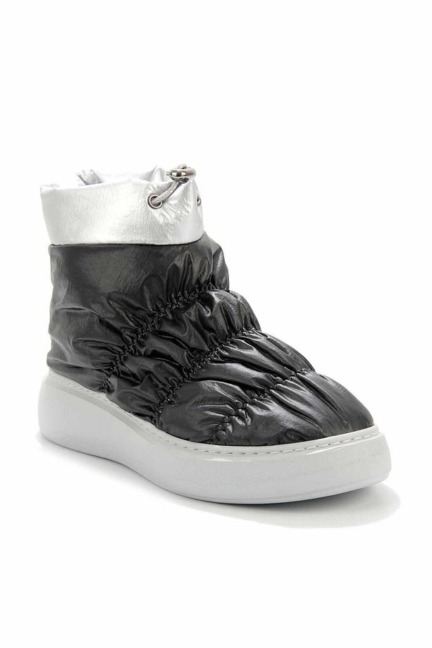 Siyah Lame Kadın Bot & Bootie K02666300567 - 3
