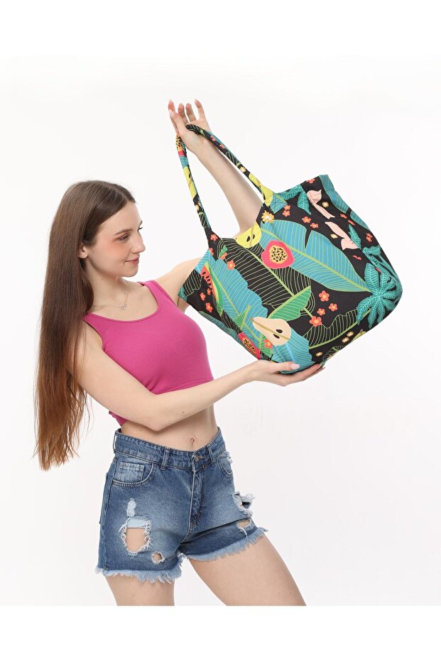 Happy Bag Mango Pattern Beach Bag - 6