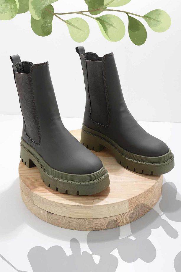 Haki Kadın Bot & Bootie K02996030609 - 2