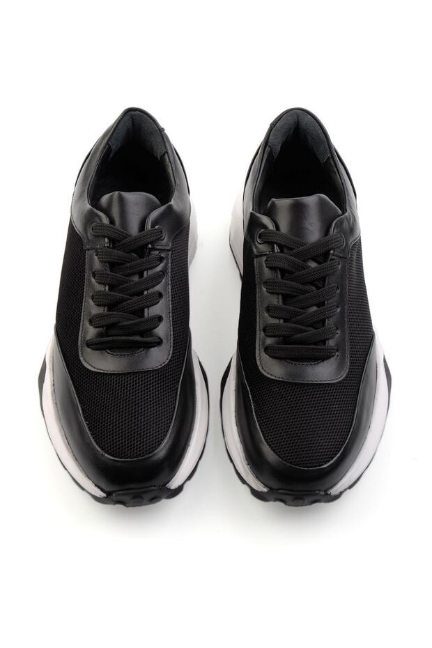 Siyah Leather Erkek Sneaker E01401082904 - 2
