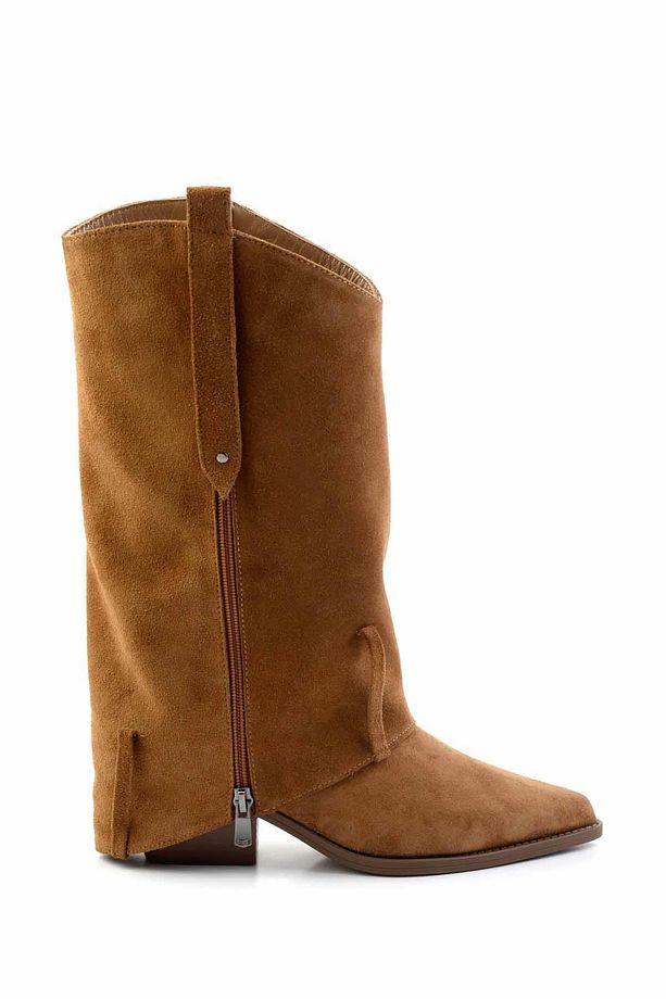 Camel Süet Hakiki Deri Kadın Bot & Bootie K02415016002 - 1