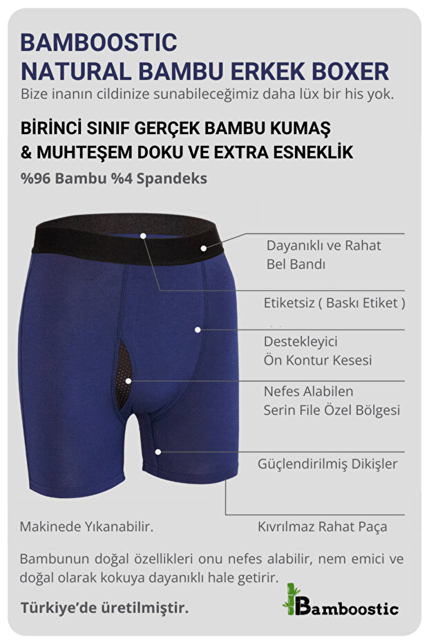 Bambu Erkek Boxer 4 lü Paket - 5