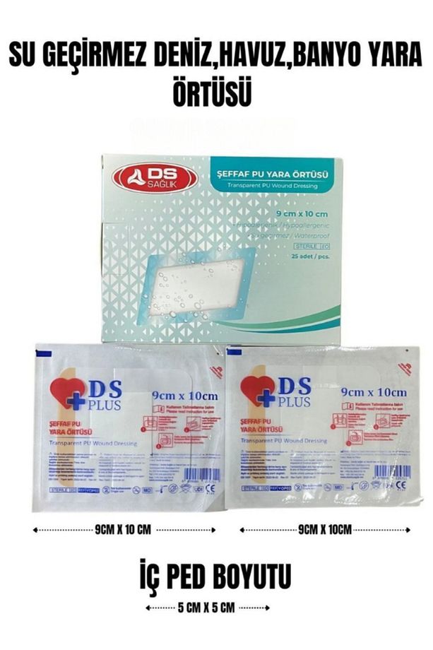 Su Geçirmez Şeffaf Pu Film Yara Örtüsü DÖVME ÖRTÜSÜ Octamed 9CMX10CM (10 LU PAKET) - 3