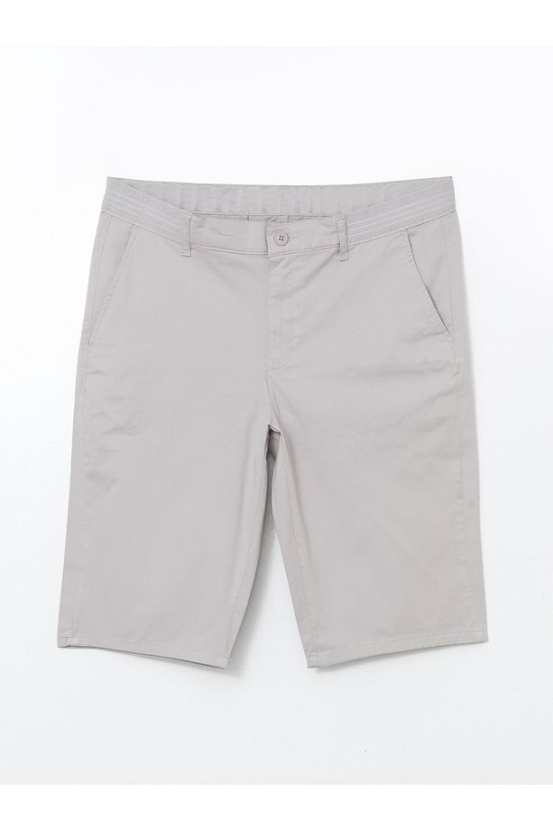 Standart Kalıp Gabardin Erkek Şort - 5
