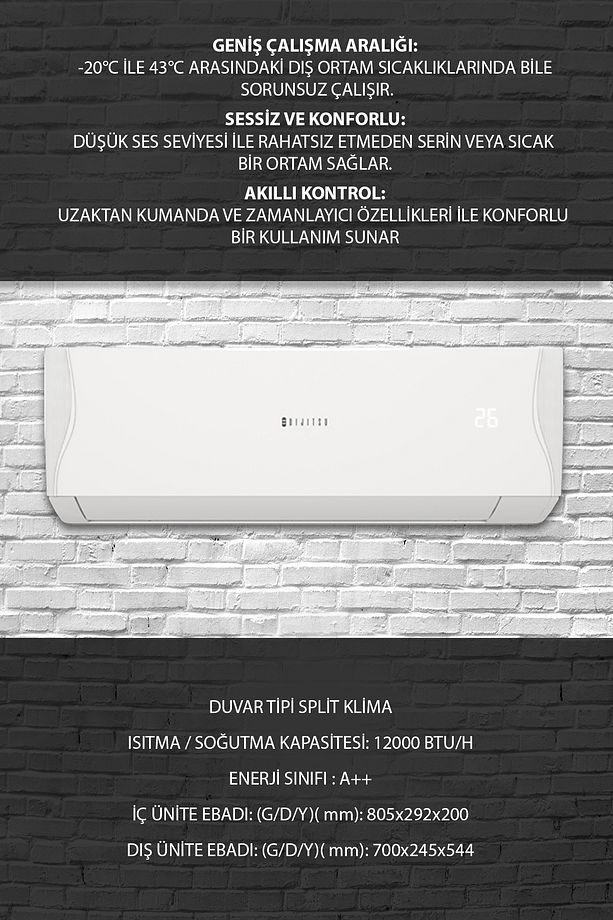 Tornado 12000 Btu Klima - 3
