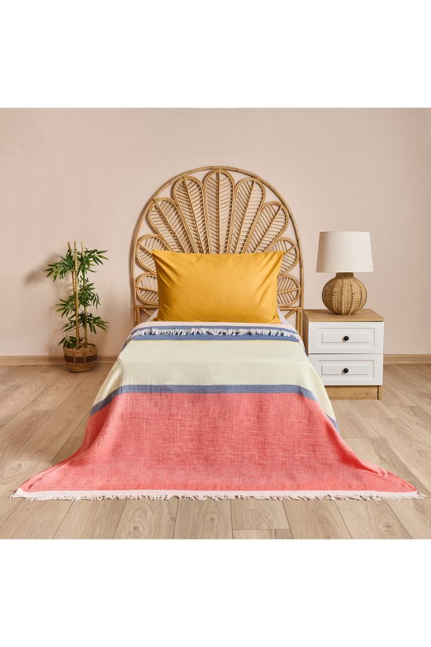 Soft Mesyth Tek Kişilik Yatak Örtüsü - Mercan - 160x220 cm - 1