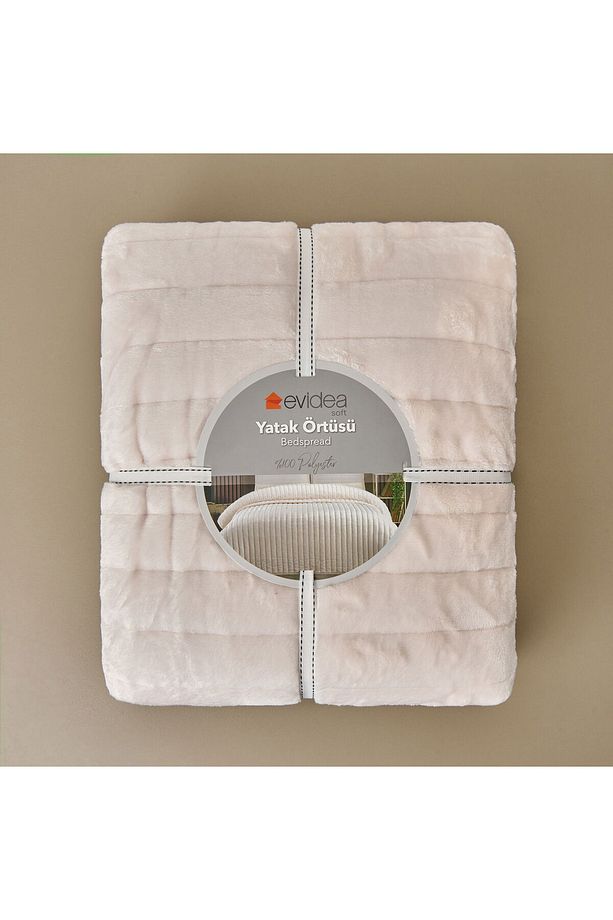 Soft Magro Çift Kişilik Yatak Örtüsü - Ekru - 200x230 cm - 4