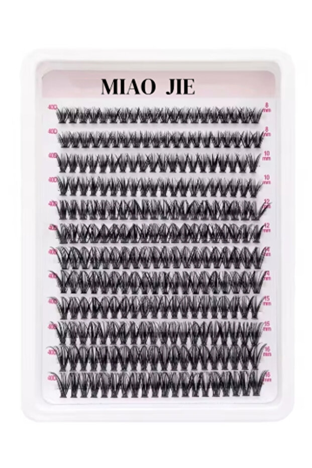 MIX WHITE MIAOJIE 40D Clusters False Eyeashes 240pcs DIY Eyelash Extension Volume Individual Wispy F