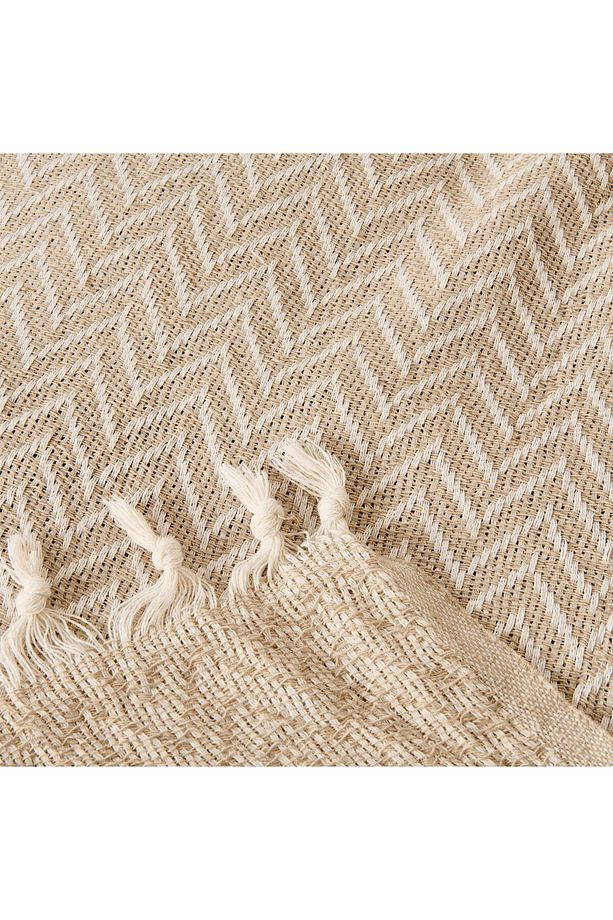 Soft Wicker Çift Kişilik Yatak Örtüsü - Bej - 200x230 cm - 3